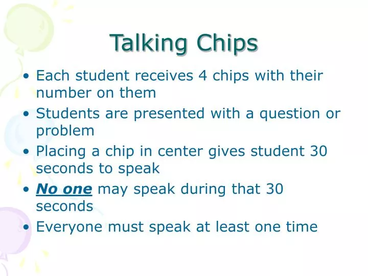 talking chips