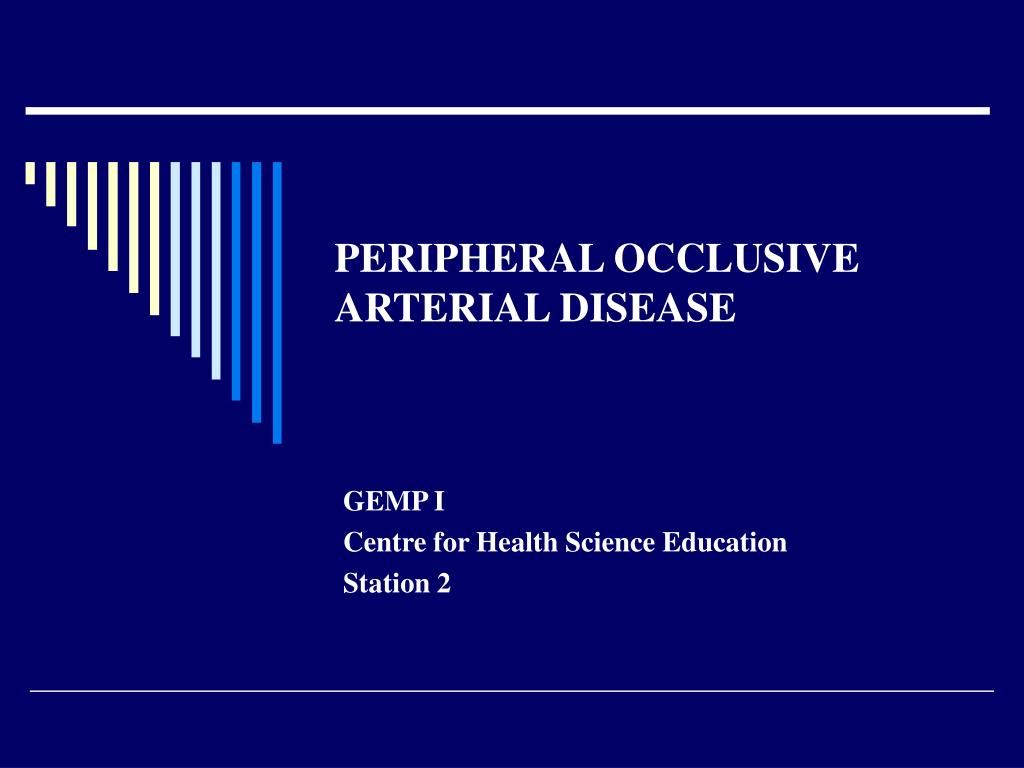 PPT - PERIPHERAL OCCLUSIVE ARTERIAL DISEASE PowerPoint Presentation ...