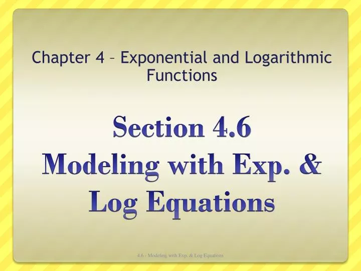 chapter 4 exponential and logarithmic functions