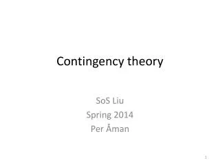 Contingency theory