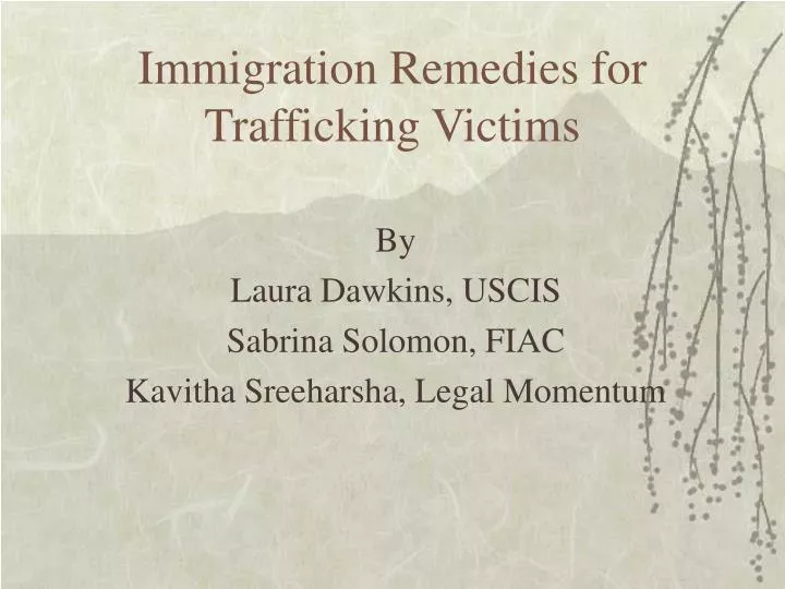 immigration remedies for trafficking victims