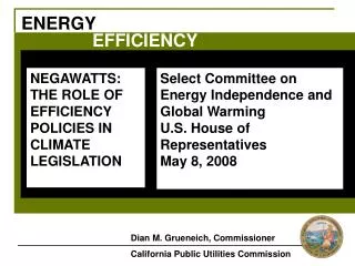 Select Committee on Energy Independence and Global Warming U.S. House of Representatives