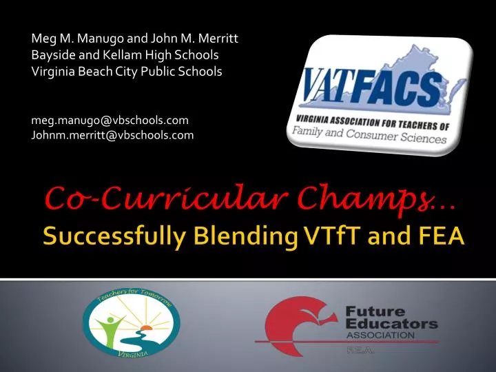 co curricular champs successfully blending vtft and fea