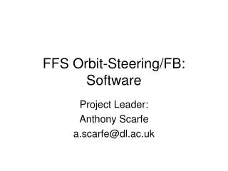 FFS Orbit-Steering/FB: Software