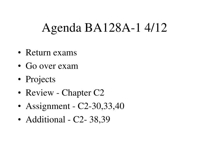 agenda ba128a 1 4 12