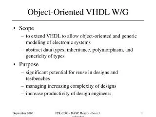 object oriented vhdl w g