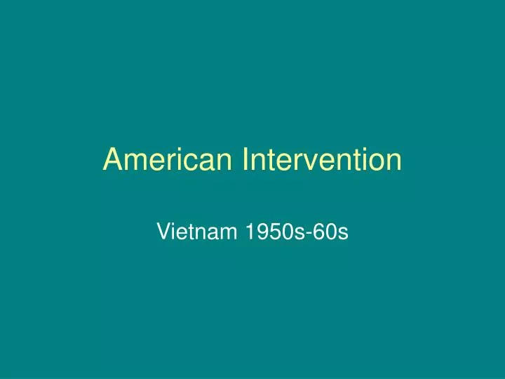 american intervention
