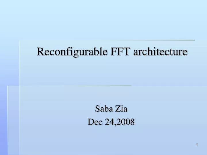 reconfigurable fft architecture