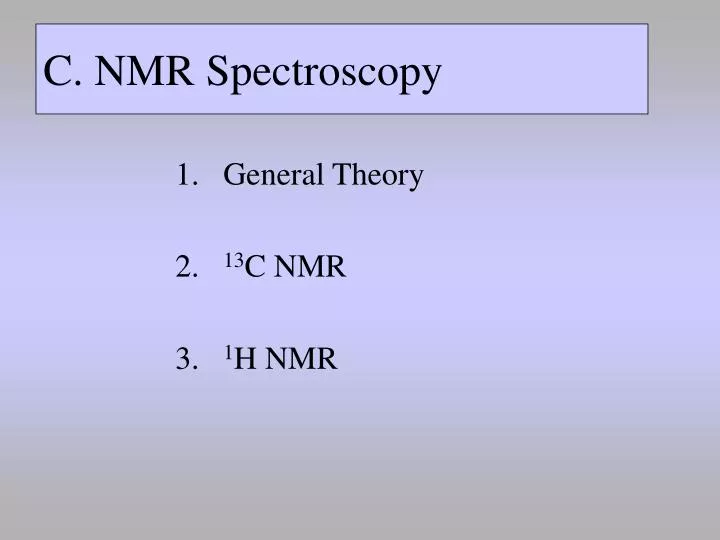 c nmr spectroscopy