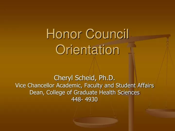 honor council orientation