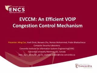 EVCCM: An Efficient VOIP Congestion Control Mechanism