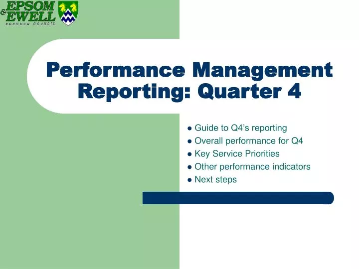 performance management reporting quarter 4