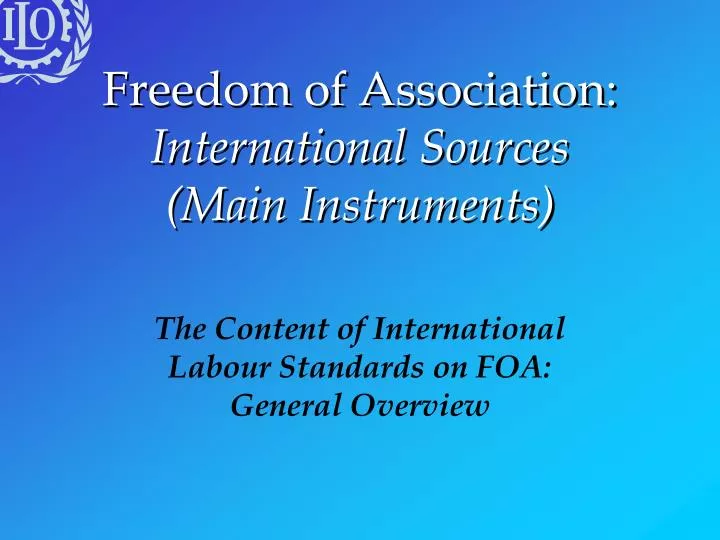 freedom of association international sources main instruments
