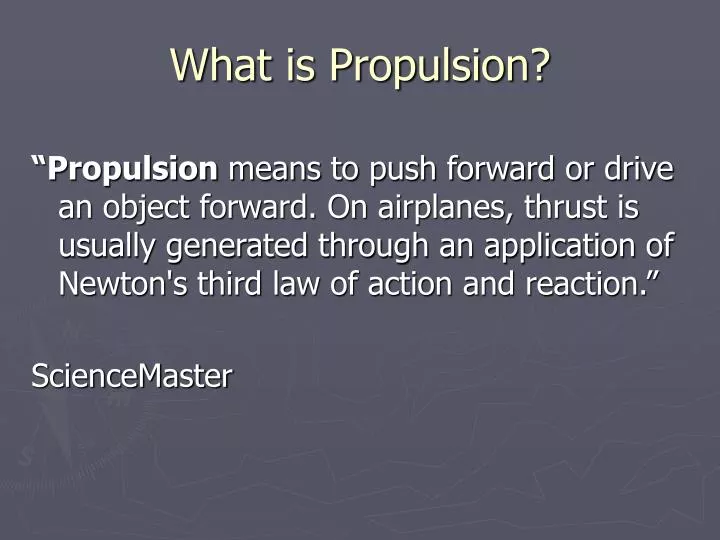 what is propulsion