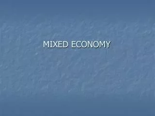 MIXED ECONOMY