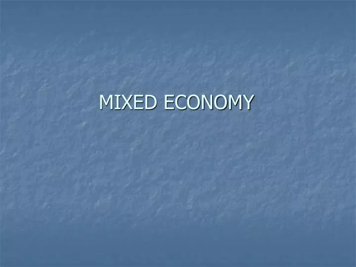 mixed economy