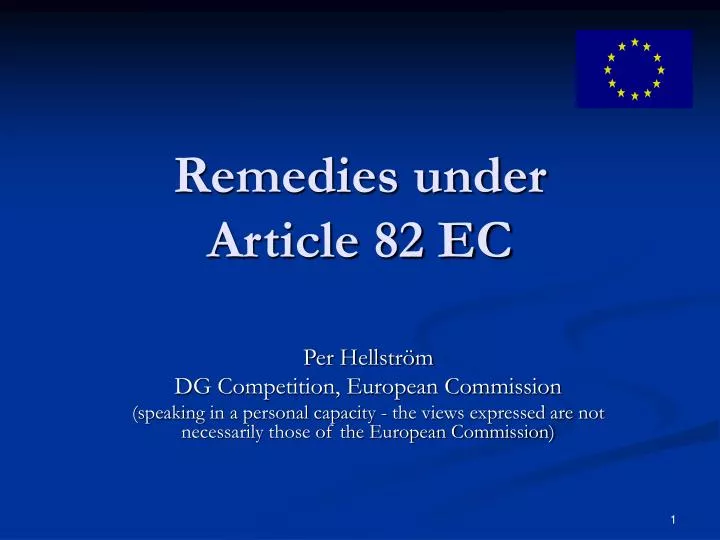remedies under article 82 ec