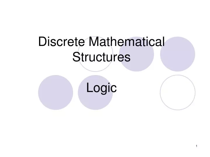 discrete mathematical structures logic