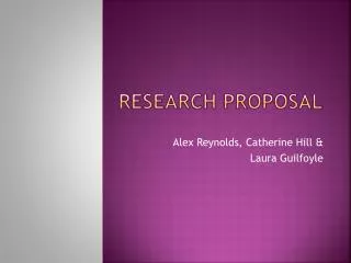 Research Proposal