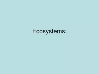 ecosystems