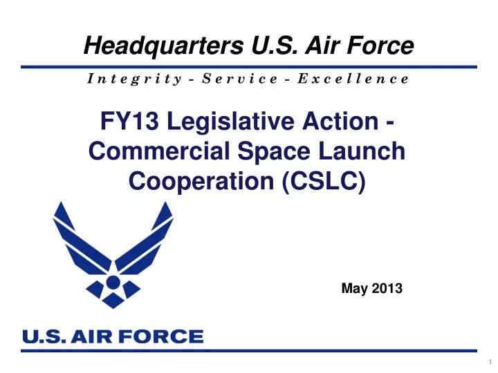fy13 legislative action commercial space launch cooperation cslc