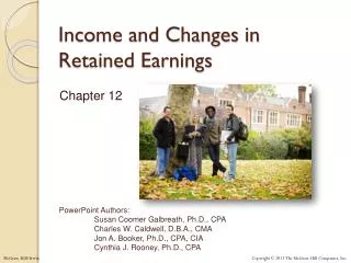 Income and Changes in Retained Earnings