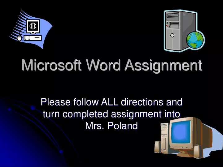 microsoft word assignment