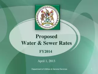 Proposed Water &amp; Sewer Rates