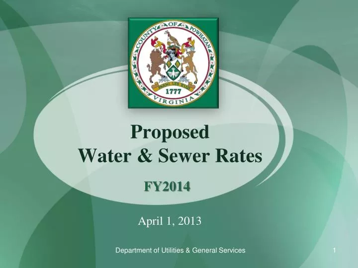 proposed water sewer rates