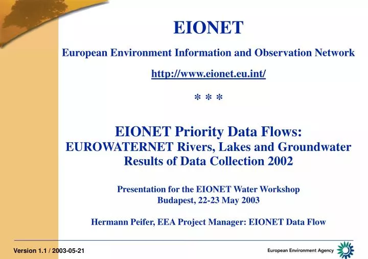 eionet european environment information and observation network http www eionet eu int