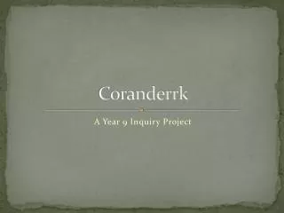Coranderrk