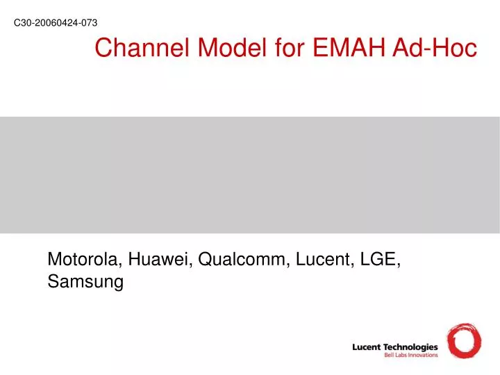 channel model for emah ad hoc