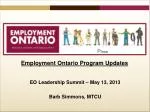 Employment Ontario Program Updates: Key Achievements and Future Priorities - slide 1