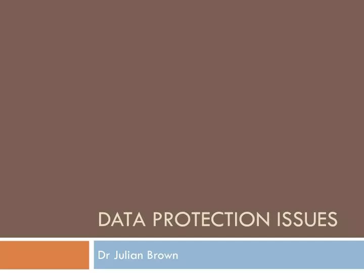 data protection issues