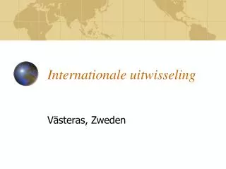 internationale uitwisseling