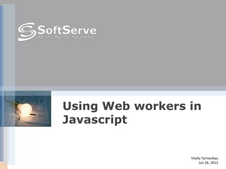 using web workers in javascript