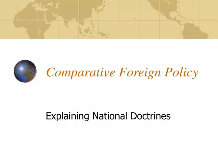 comparative foreign policy