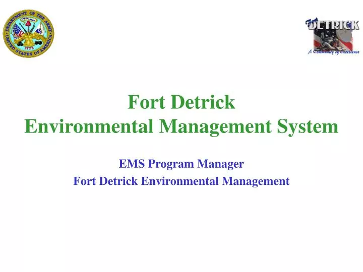 fort detrick environmental management system