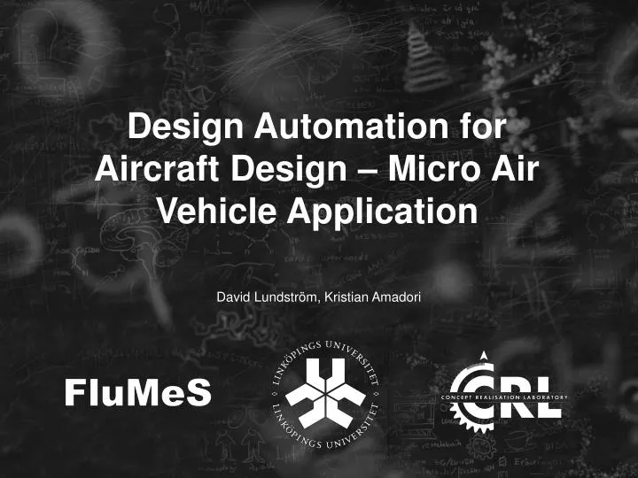 design automation for aircraft design micro air vehicle application