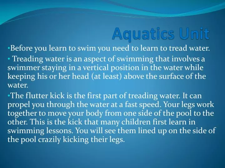 aquatics unit
