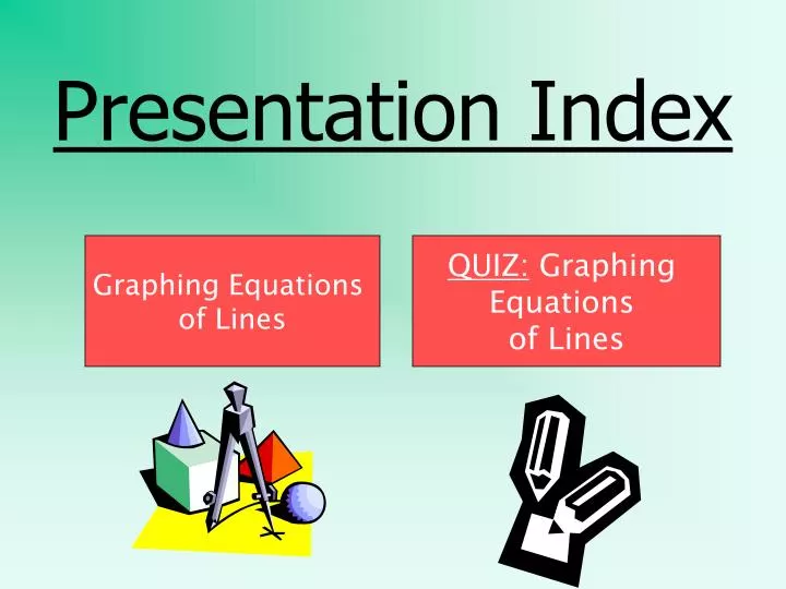 presentation index