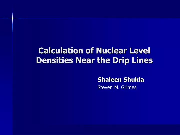 calculation of nuclear level densities near the drip lines