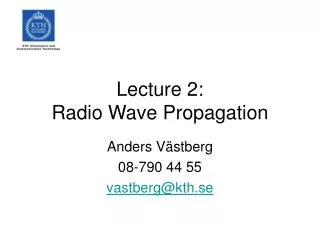 lecture 2 radio wave propagation