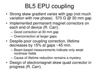 BL5 EPU coupling