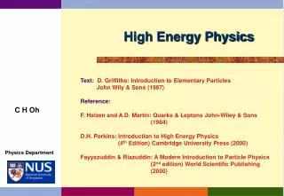 High Energy Physics