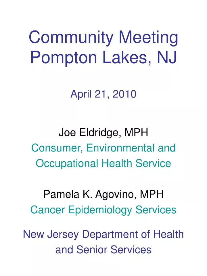 community meeting pompton lakes nj april 21 2010