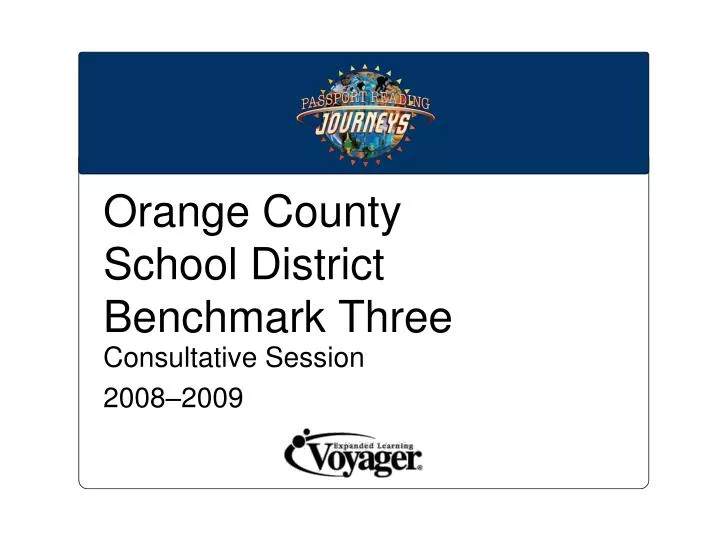 orange county school district benchmark three