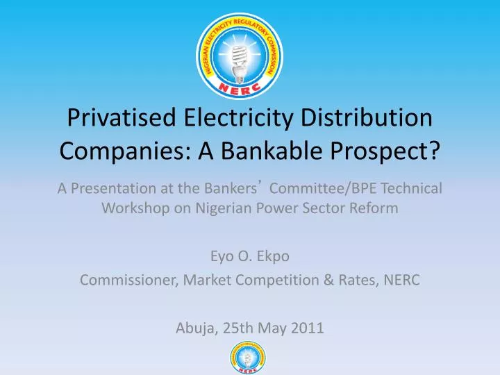 privatised electricity distribution companies a bankable prospect