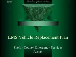 EMS Vehicle Replacement Plan