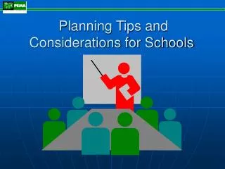 Planning Tips and Considerations for Schools